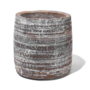 Indian Vintage Limed Wood Grain Measure