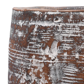 Indian Vintage Limed Wood Grain Measure