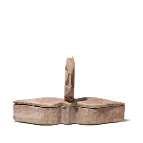 Indian Carved Tika Box From Banswara - 19th Century