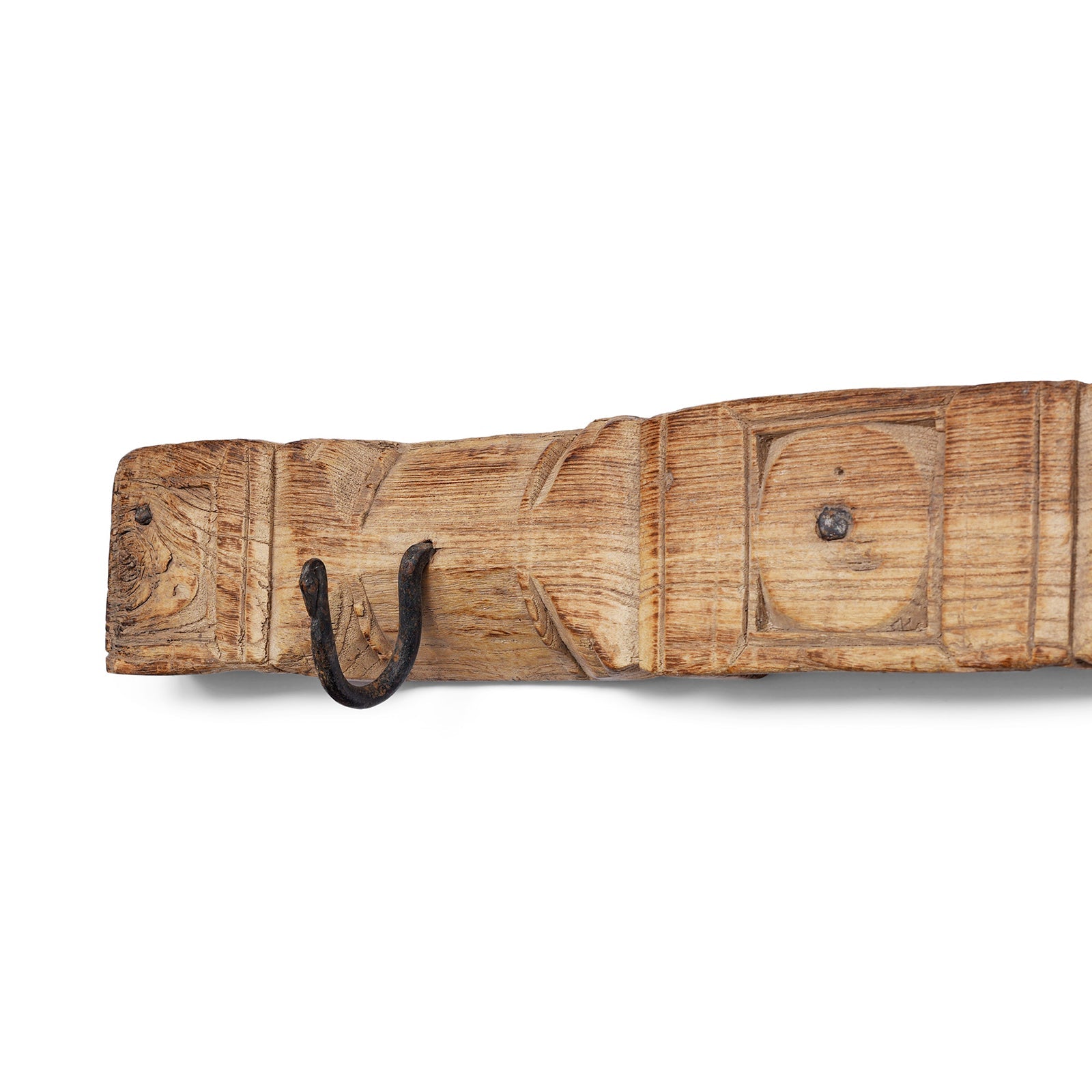 Old Carved Teak Coat Hook