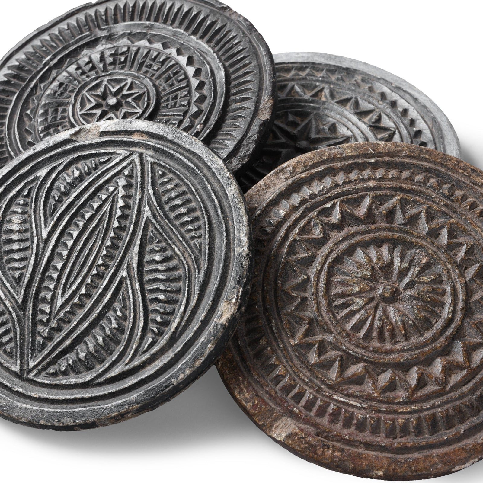 Vintage Stone Tepoy Coasters - Ca 1930