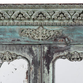 Painted Sunburst Almirah Cabinet - 19th Century