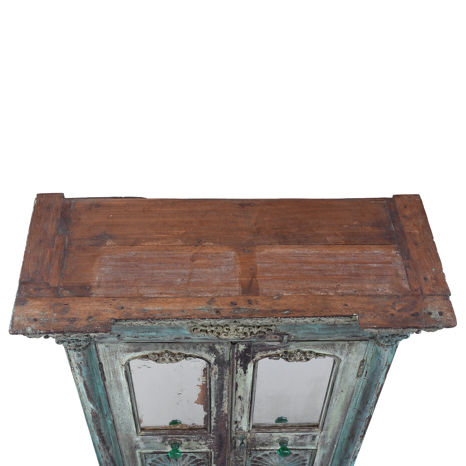 Painted Sunburst Almirah Cabinet - 19th Century
