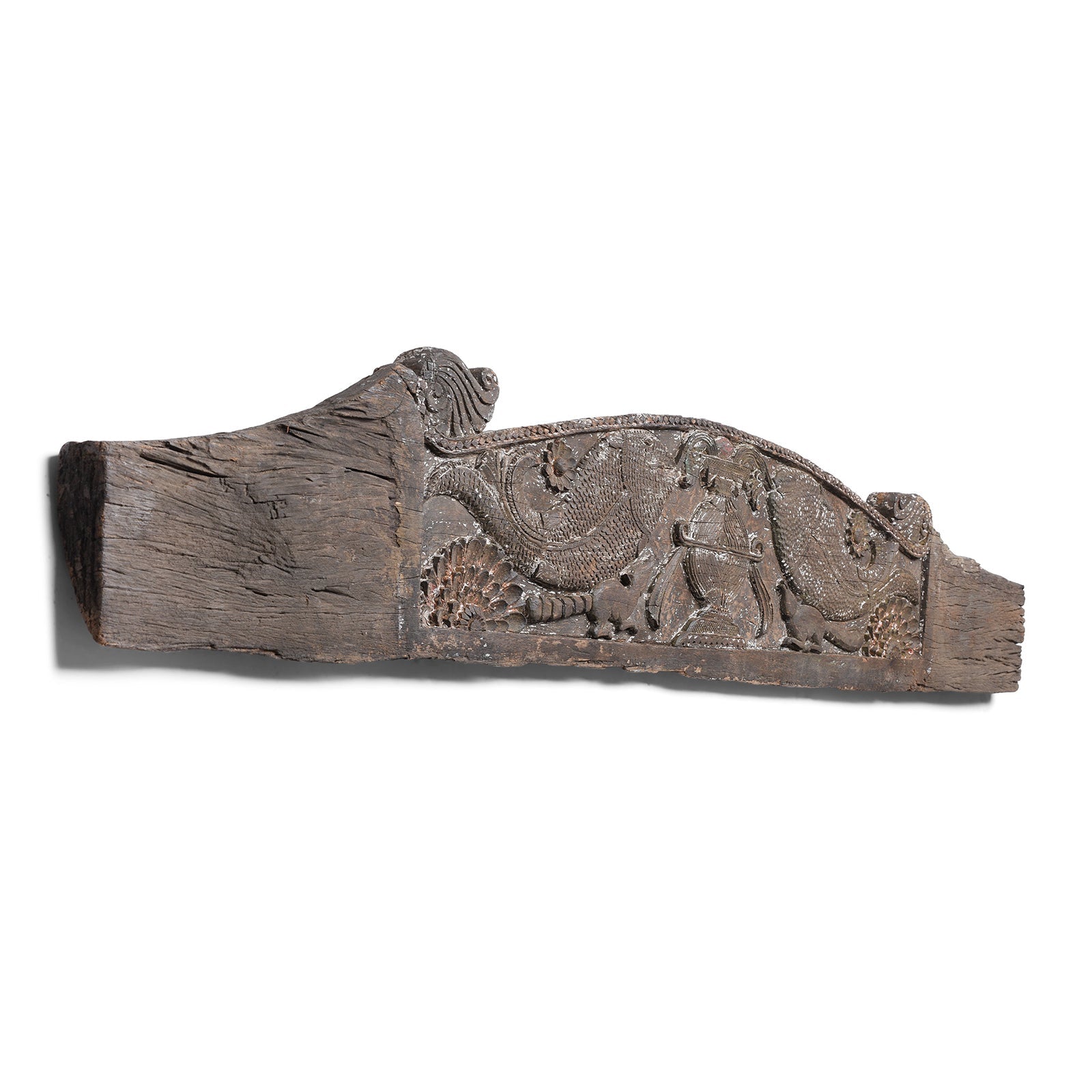 Fish Lintel Panel From Orissa - Late 19th Century