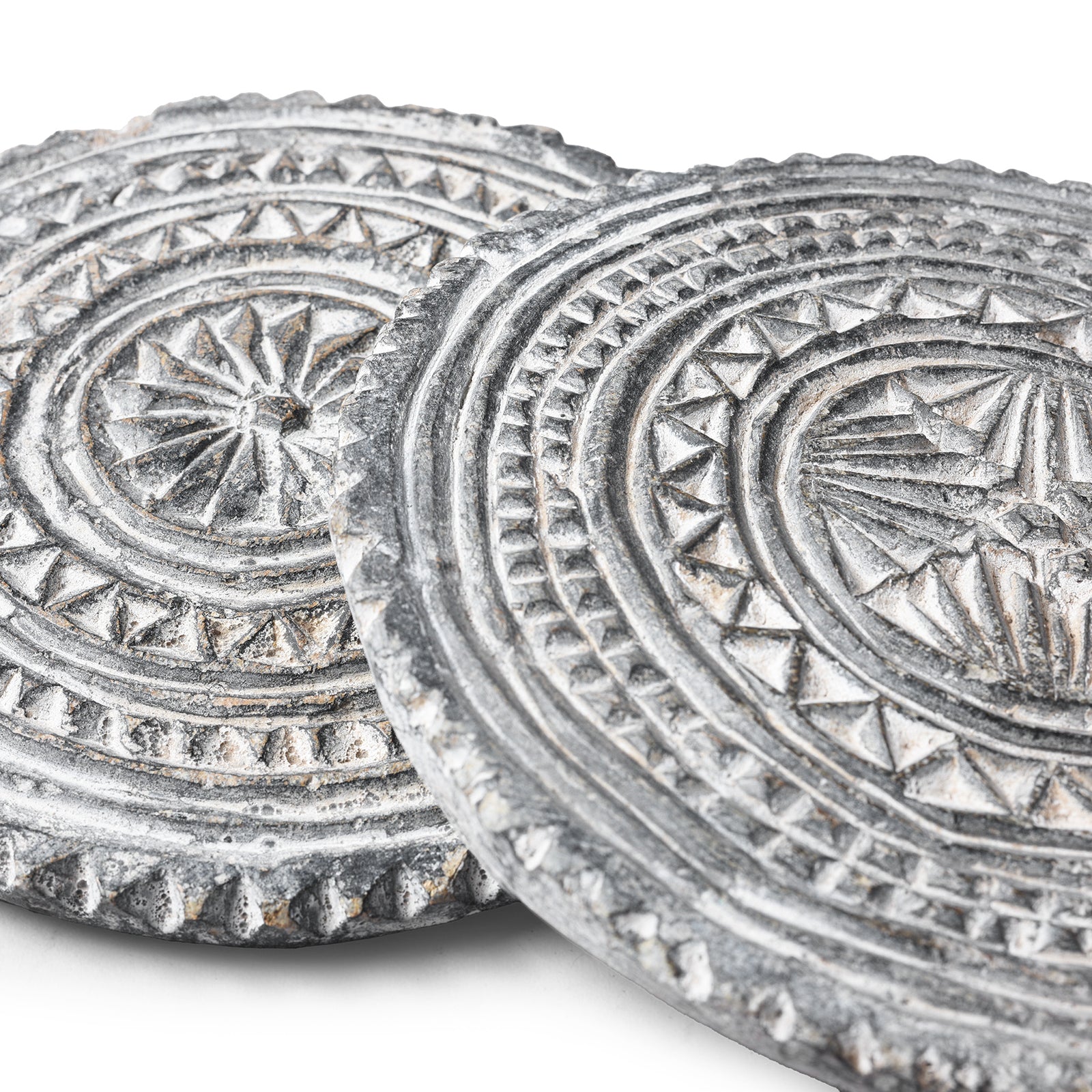 Old Stone Tepoy Coasters - Ca 1930