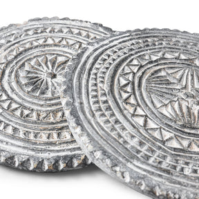 Old Stone Tepoy Coasters - Ca 1930