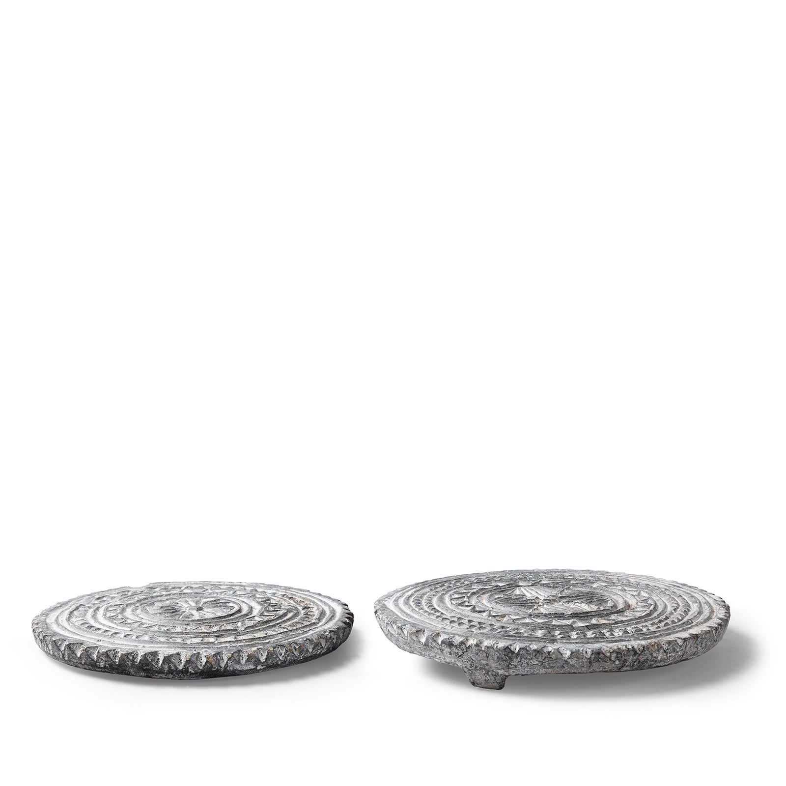 Old Stone Tepoy Coasters - Ca 1930