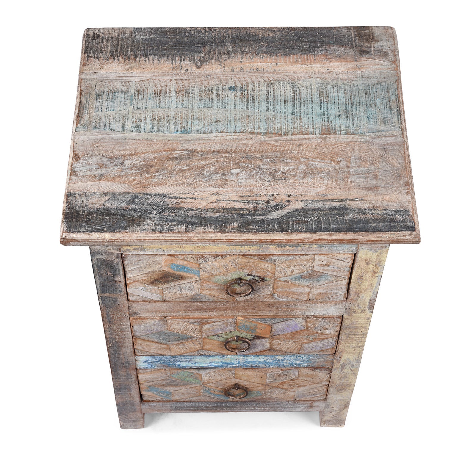 Bedside Cabinet Made From Reclaimed Teak