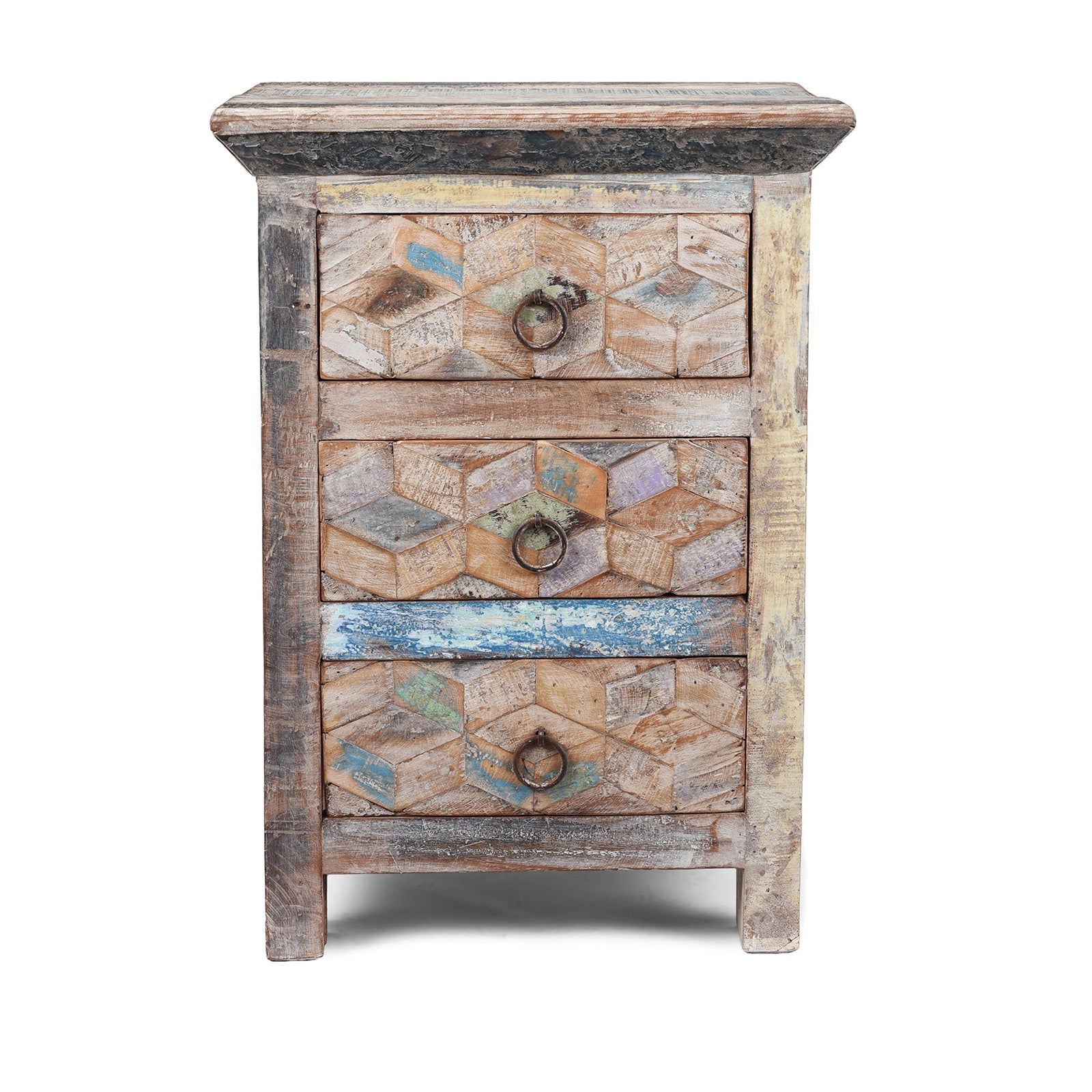 Bedside Cabinet Made From Reclaimed Teak