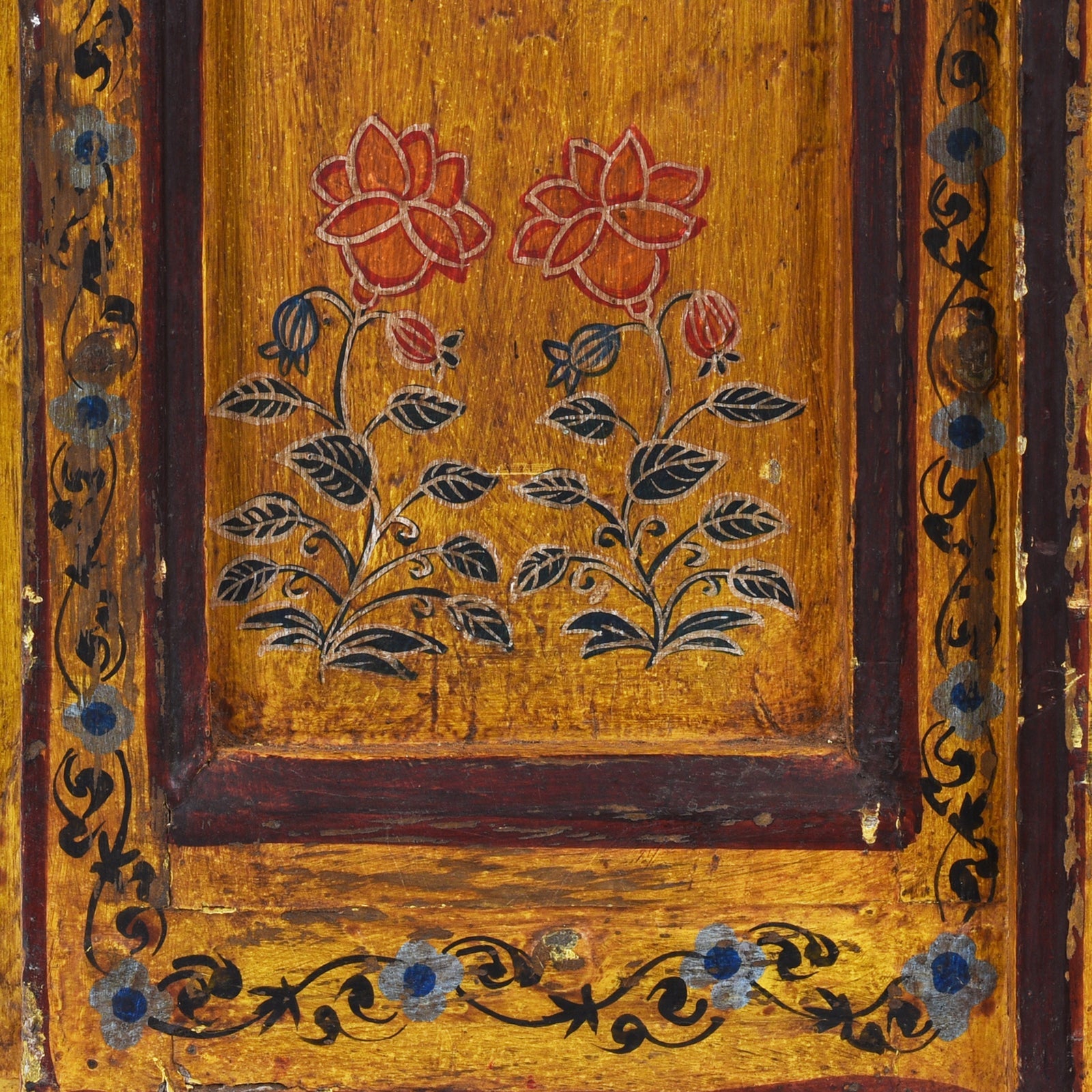 Vintage Painted Indian Doors