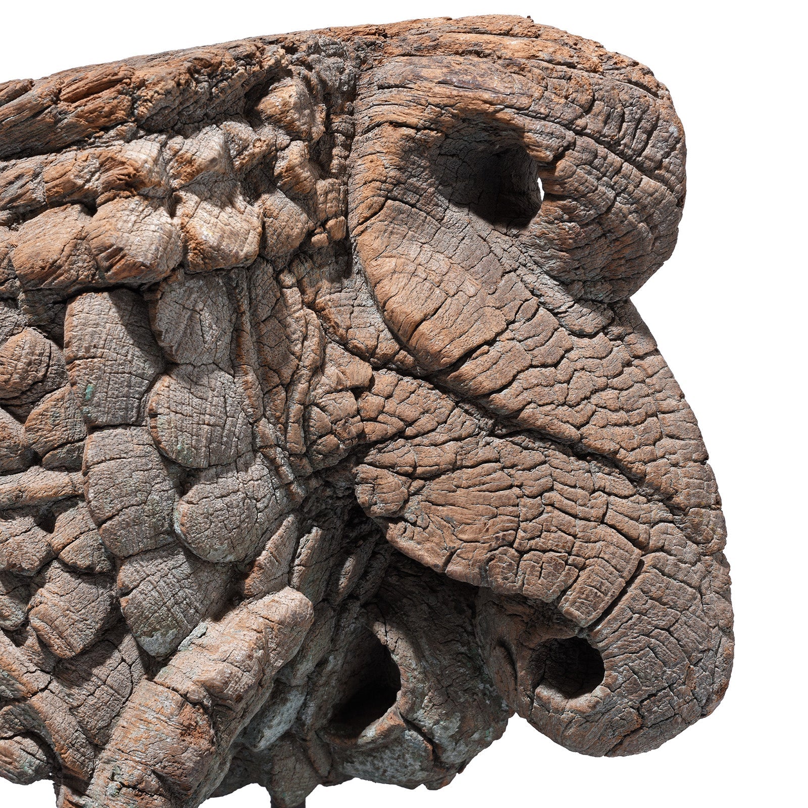 Elephant &  Peacock Corbel From Gujarat - 19th Century