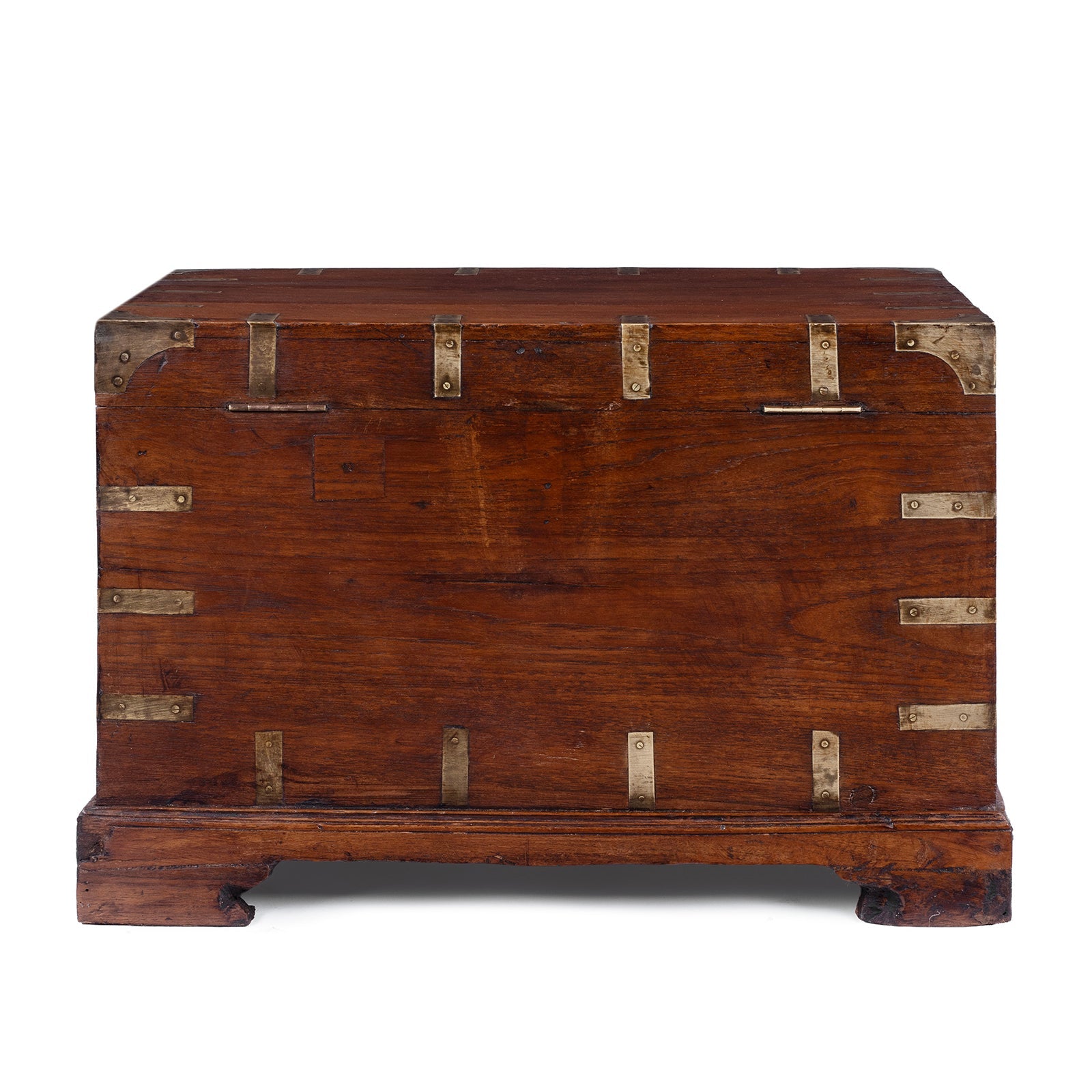 Brass Bound Teak Military Chest -19th Century