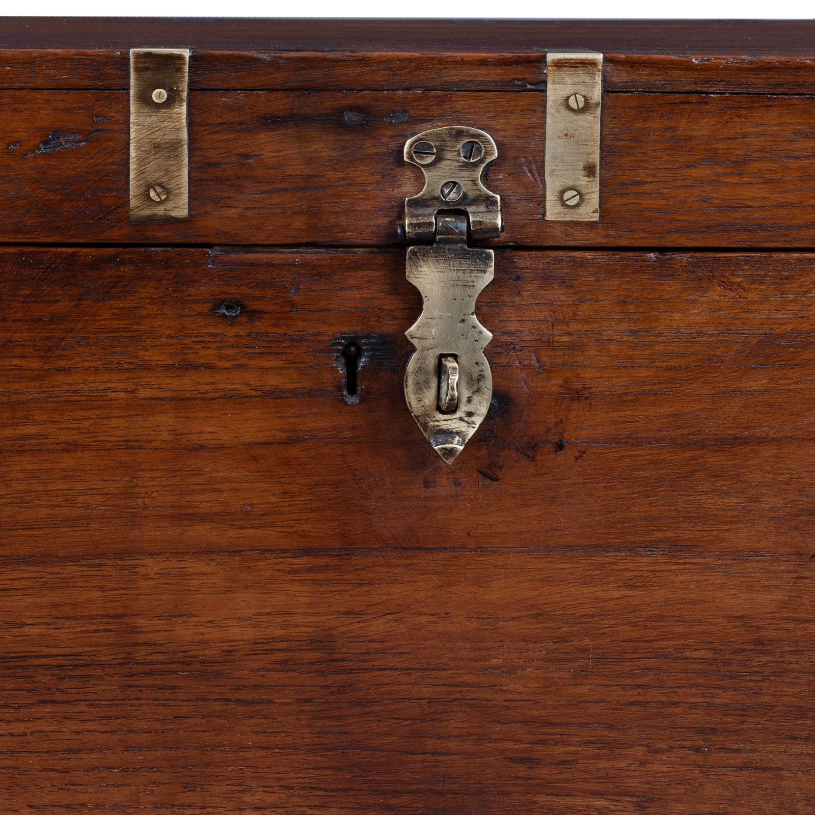 Brass Bound Teak Military Chest -19th Century