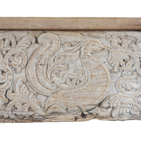 Carved Console Table Made From Reclaimed Teak