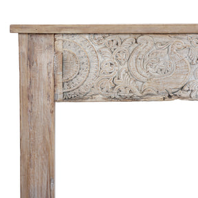 Carved Console Table Made From Reclaimed Teak