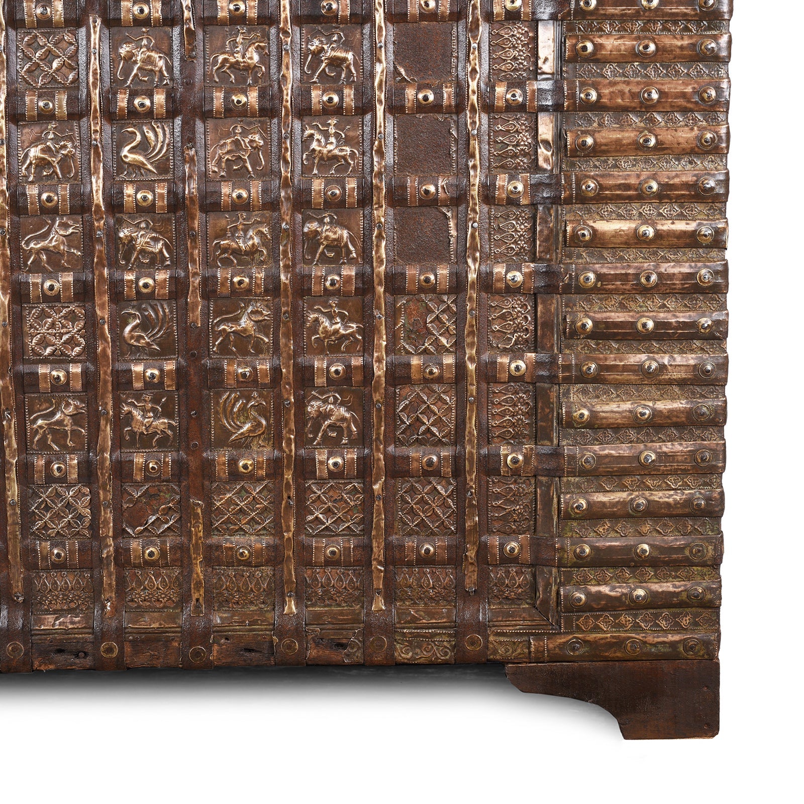 Brass Bound Rosewood Pithara Console Chest, Gujarat - 19th Century
