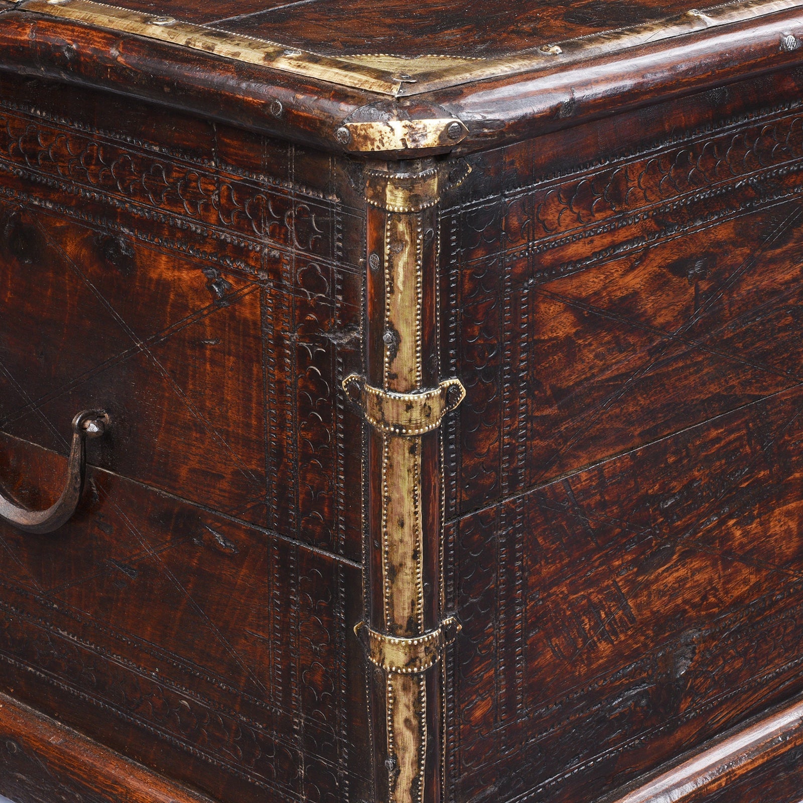 Brass Bound Indian Sheesham Chest - Early 19th Century