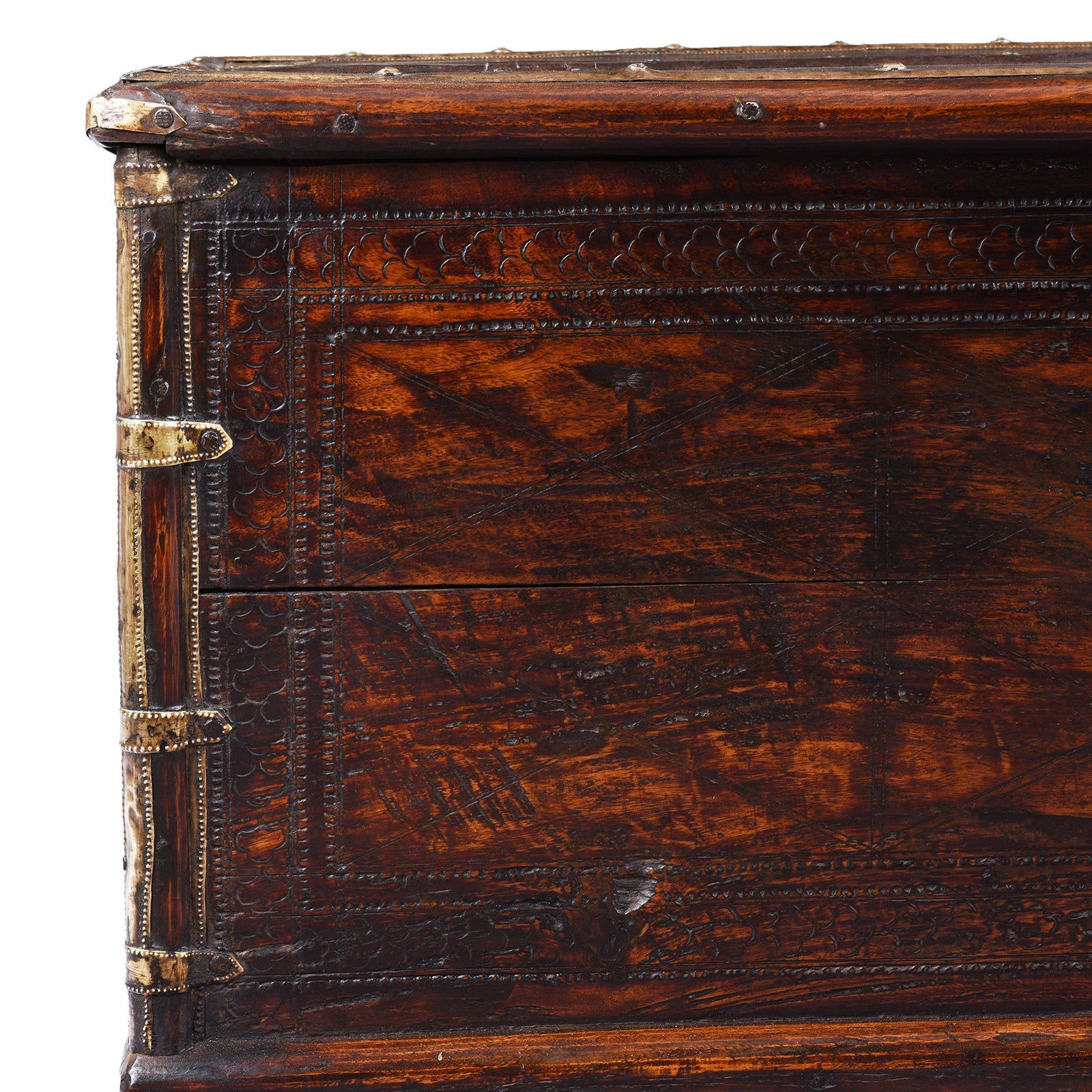 Brass Bound Indian Sheesham Chest - Early 19th Century