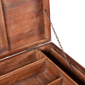 Brass Bound Teak Military Chest - 19th Century