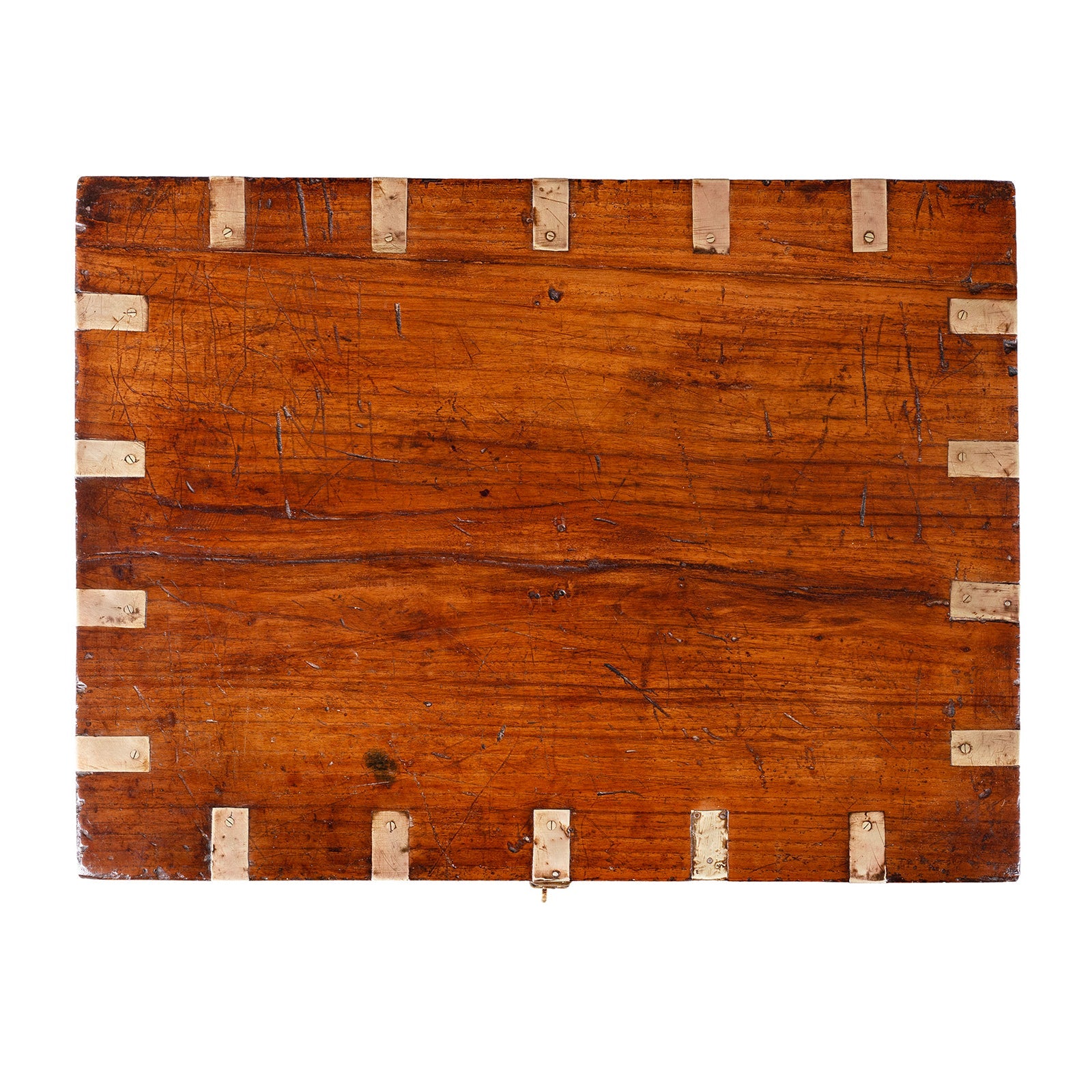 Brass Bound Teak Military Chest - 19th Century
