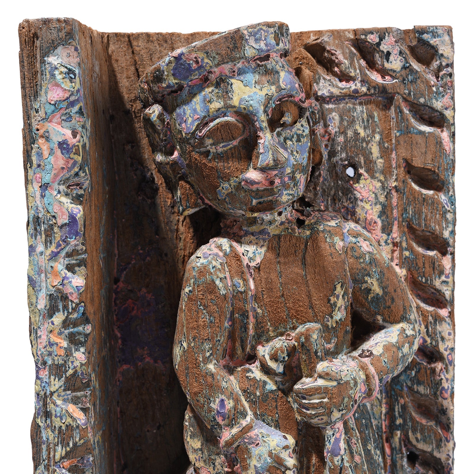 Carved Teak Musician Panels From Gujarat - 19th Century