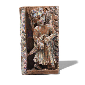 Carved Teak Musician Panels From Gujarat - 19th Century
