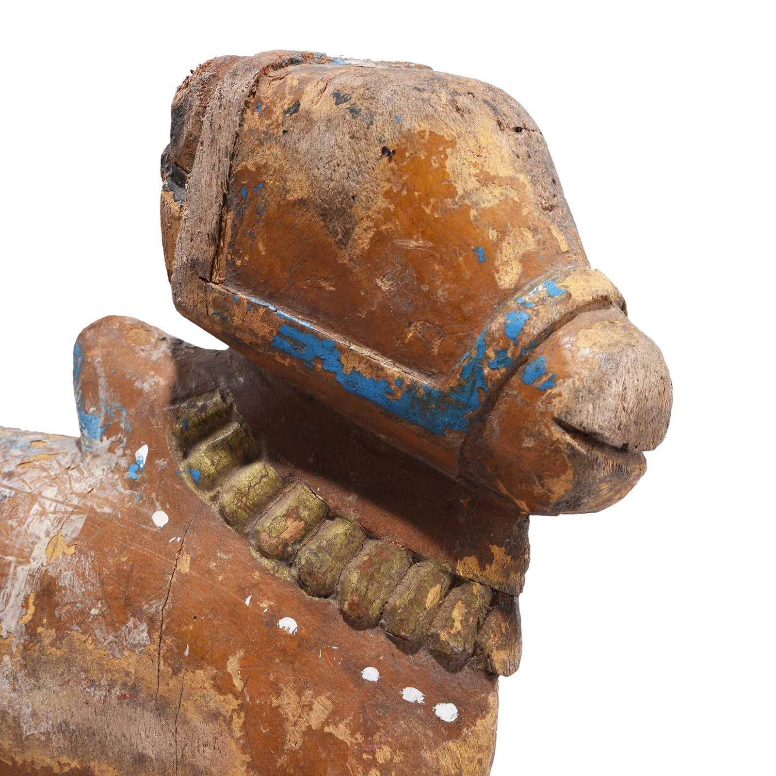 Painted Nandi Bull Toy From Rajasthan - 19th Century