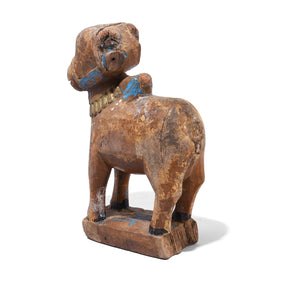 Painted Nandi Bull Toy From Rajasthan - 19th Century