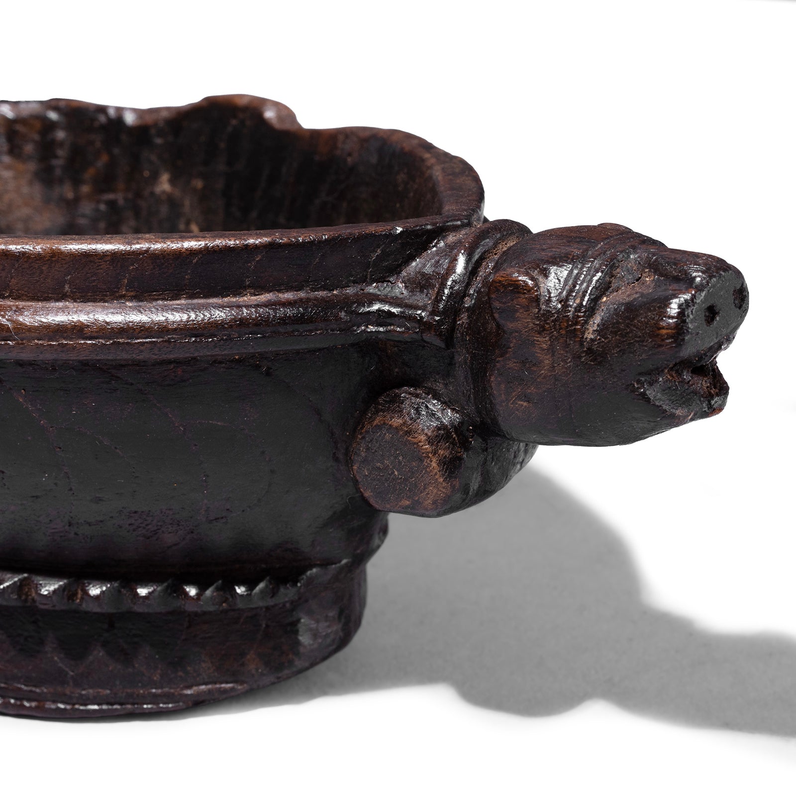 Carved Marwari Kharal (Opium Grinder) - 19th Century