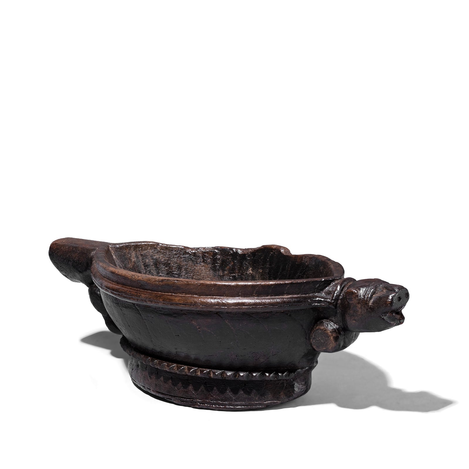 Carved Marwari Kharal (Opium Grinder) - 19th Century