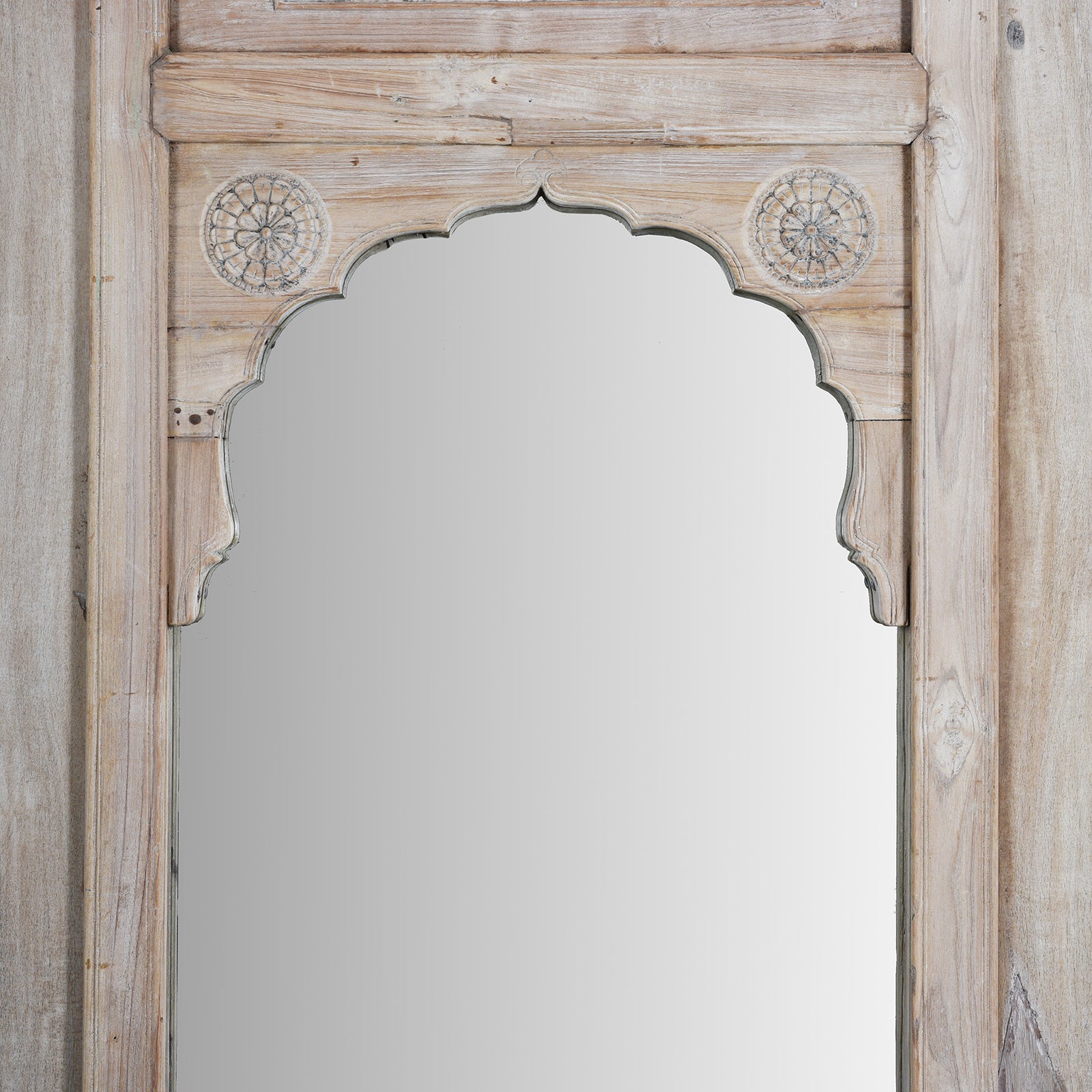 Limed Window Mirror From Hyderabad - 19th Century