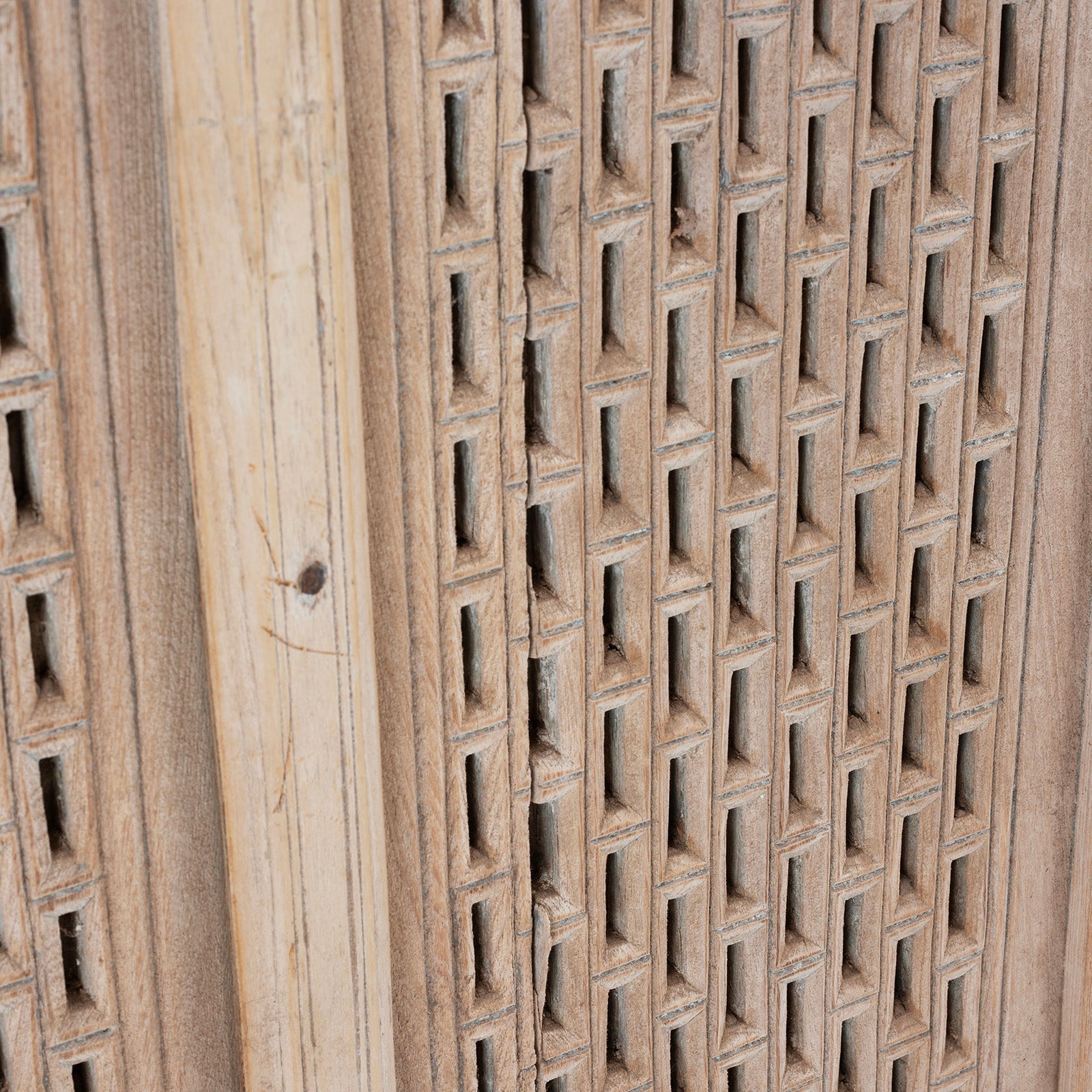Limed Teak Window Shutter From Hyderabad - 19th Century