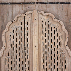 Limed Teak Window Shutter From Hyderabad - 19th Century
