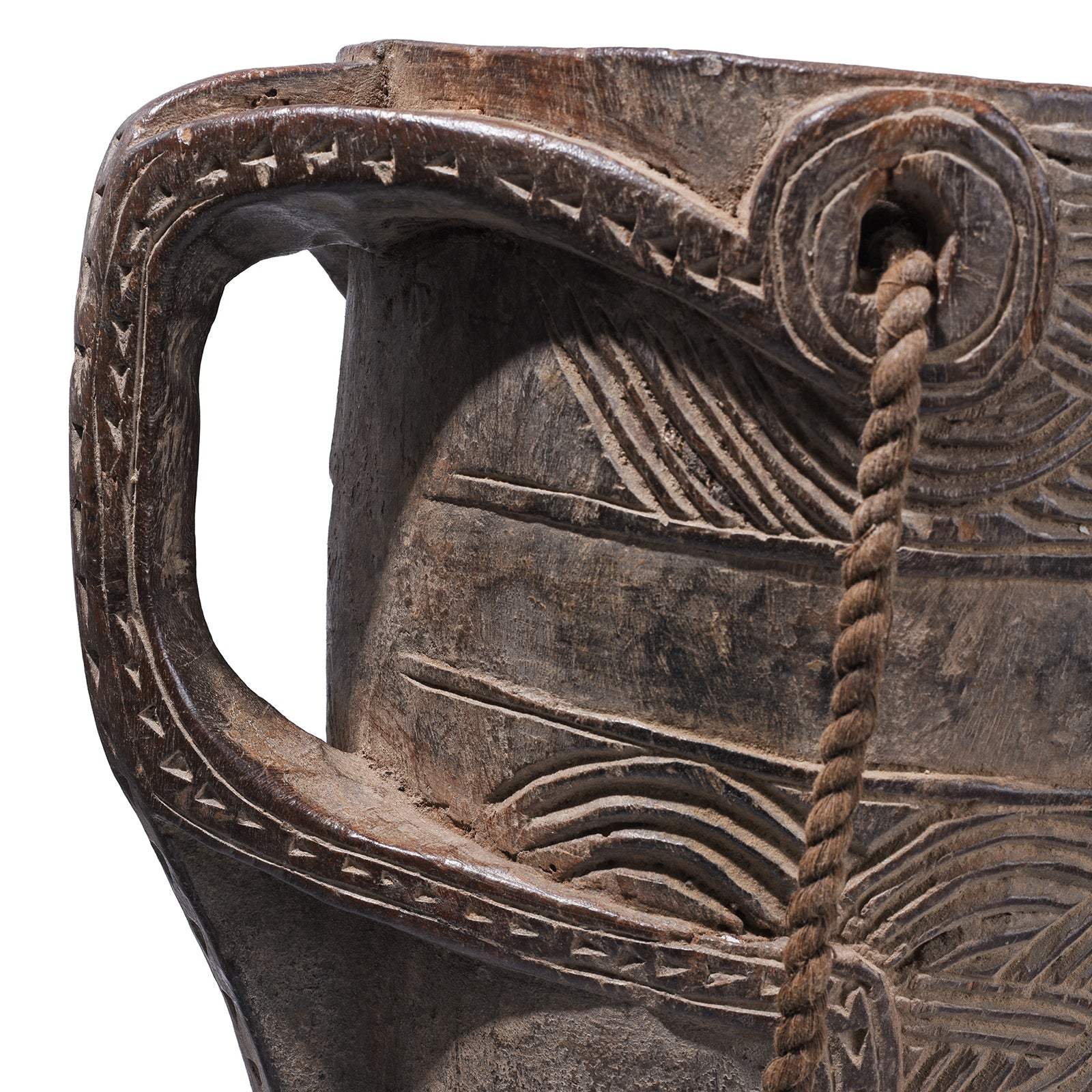 Nepalese Carved Wooden Milk Pot - Early 20th Century