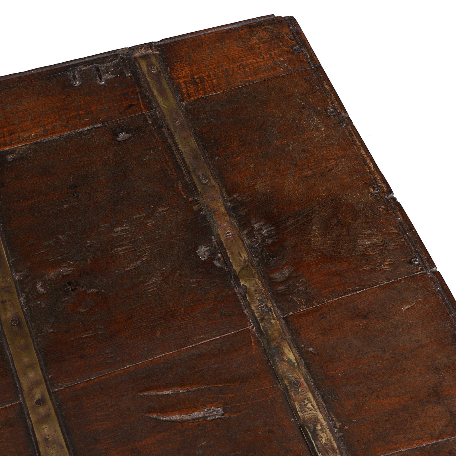Brass Bound Teak Chest From Kutch - 19th Century