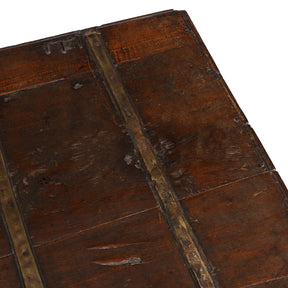 Brass Bound Teak Chest From Kutch - 19th Century