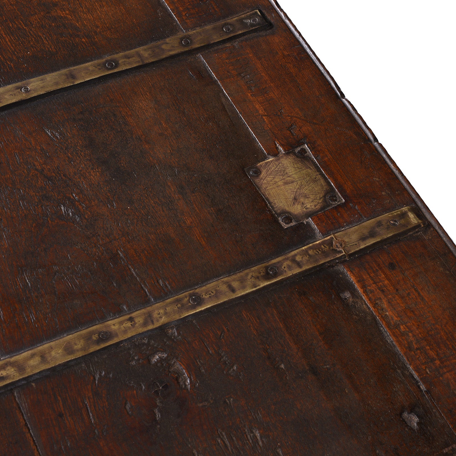 Brass Bound Teak Chest From Kutch - 19th Century