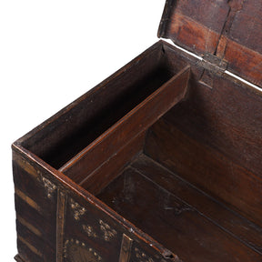 Brass Bound Teak Chest From Kutch - 19th Century