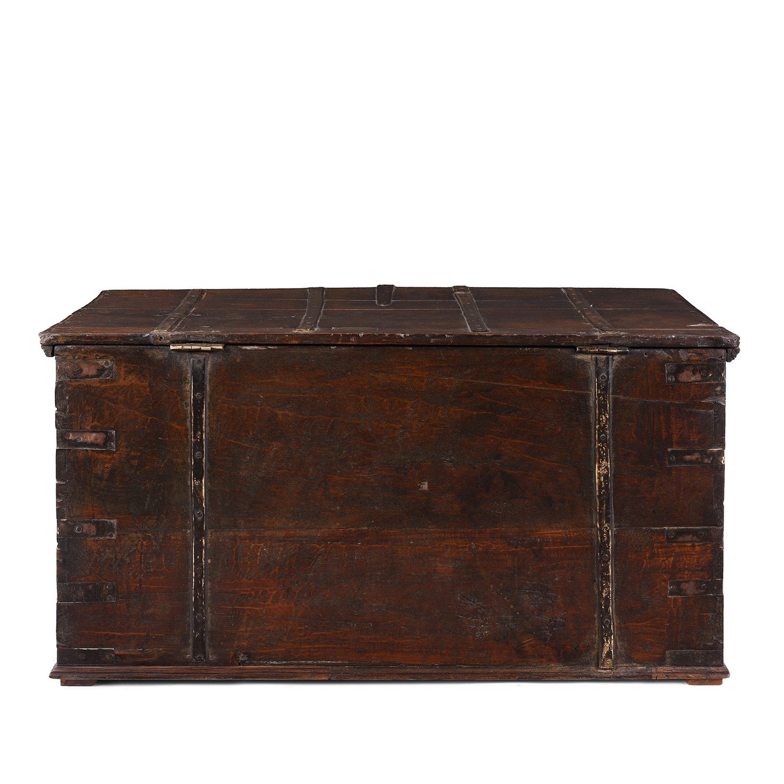 Brass Bound Teak Chest From Kutch - 19th Century