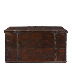 Brass Bound Teak Chest From Kutch - 19th Century