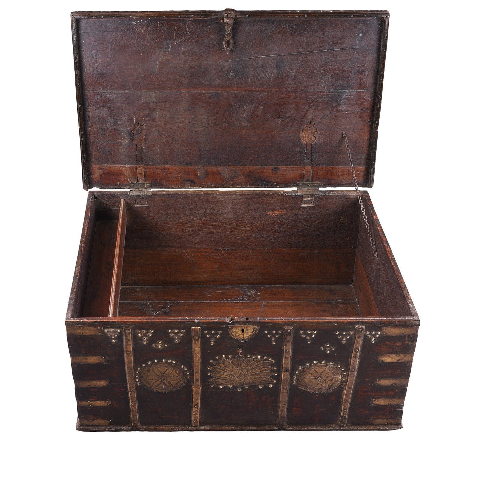 Brass Bound Teak Chest From Kutch - 19th Century