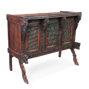 Painted Majus Dowry Chest From Saurashtra - 19th Century