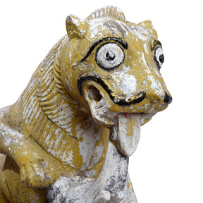 Carved Stone Lion & Elephant From Kutch - 19th Century