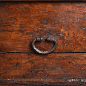 Iron Bound Teak Chest From Goa - 19th Century