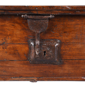 Iron Bound Teak Chest From Goa - 19th Century
