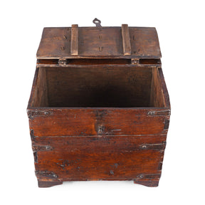 Iron Bound Teak Chest From Gujarat - 18th Century