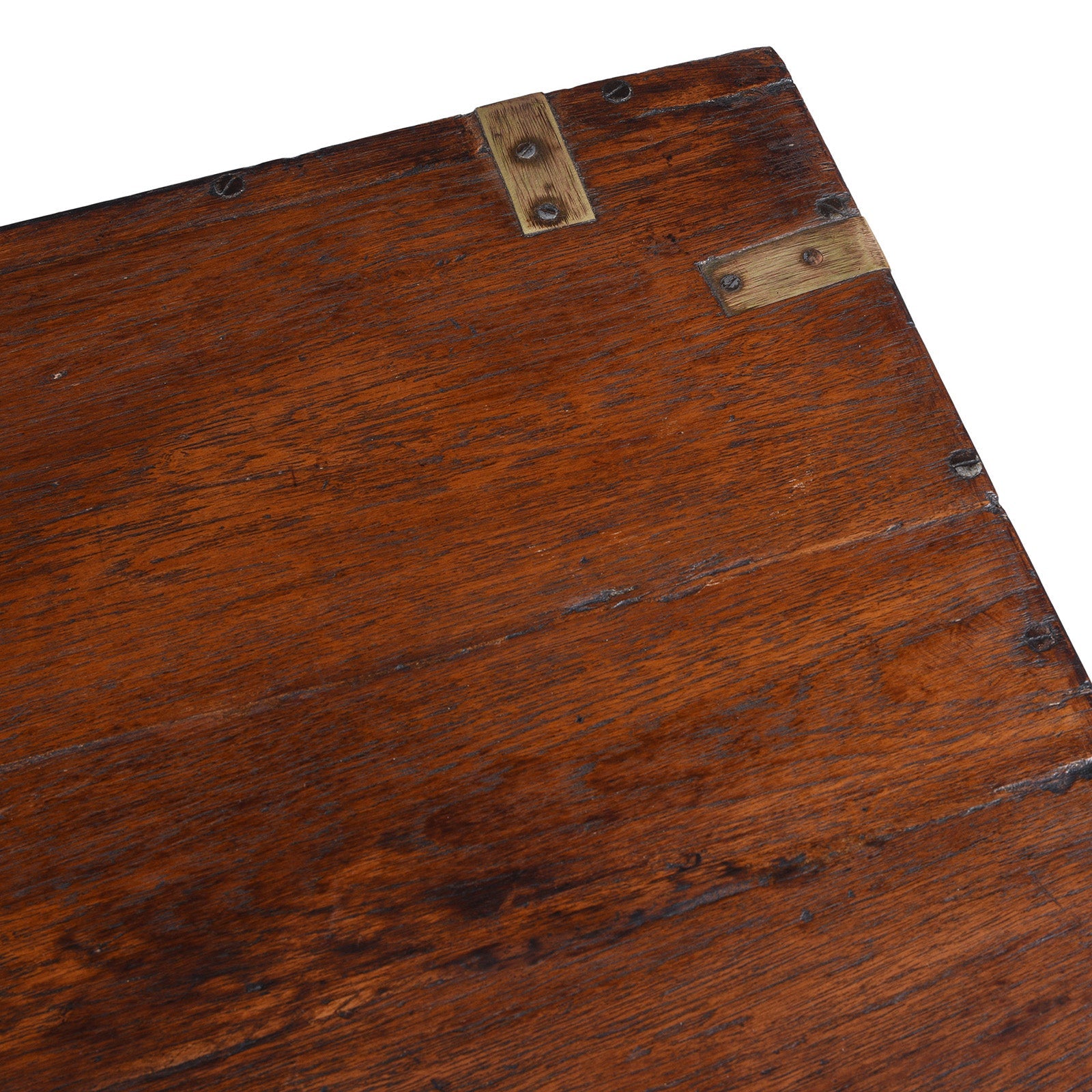 Brass Bound Teak Military Chest - 19th Century