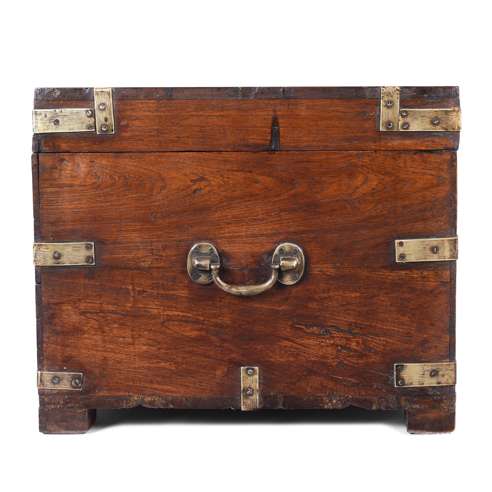Brass Bound Teak Military Chest - 19th Century