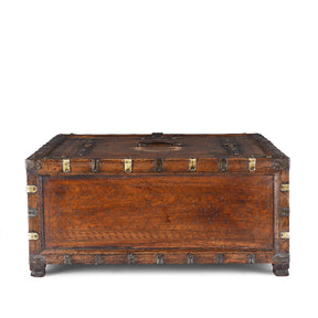 Chip Carved Merchants Box From Rajasthan - 19thC