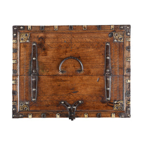 Chip Carved Merchants Box From Rajasthan - 19thC